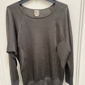 Haute Hippie Olive Sheer Sweater / Tunic with Dolman Sleeves, size XS/S
